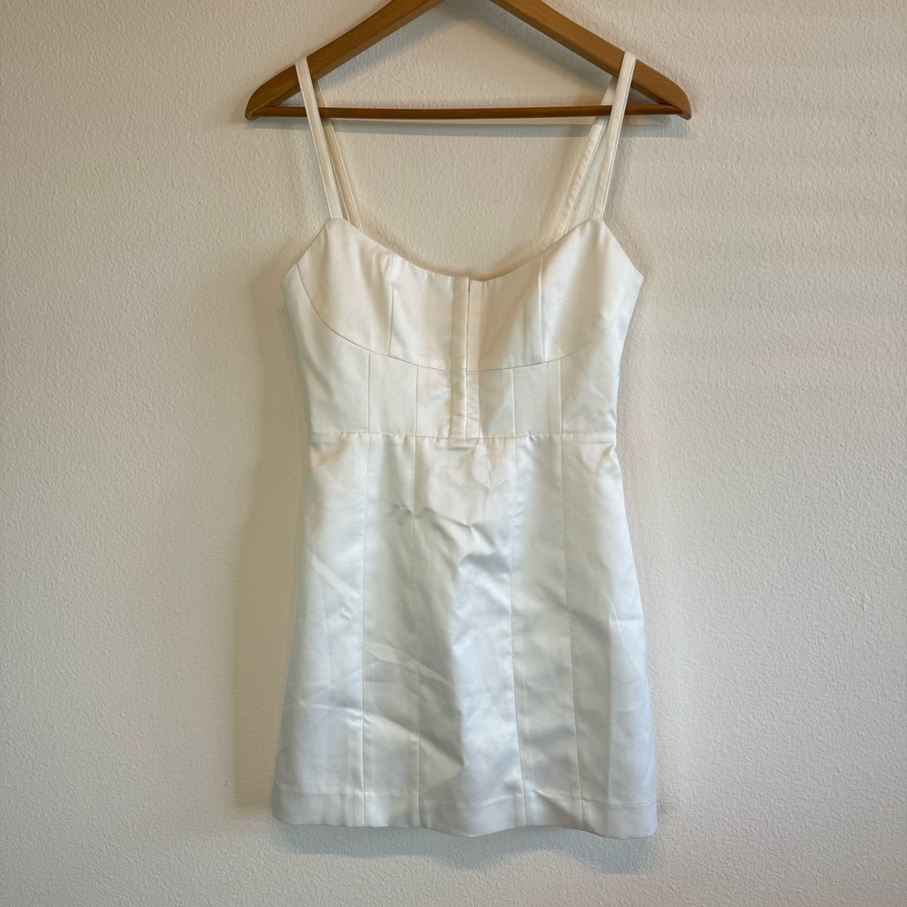 Lovers & Friends Troy Mini White Satin Dress XS - Picture 2 of 11